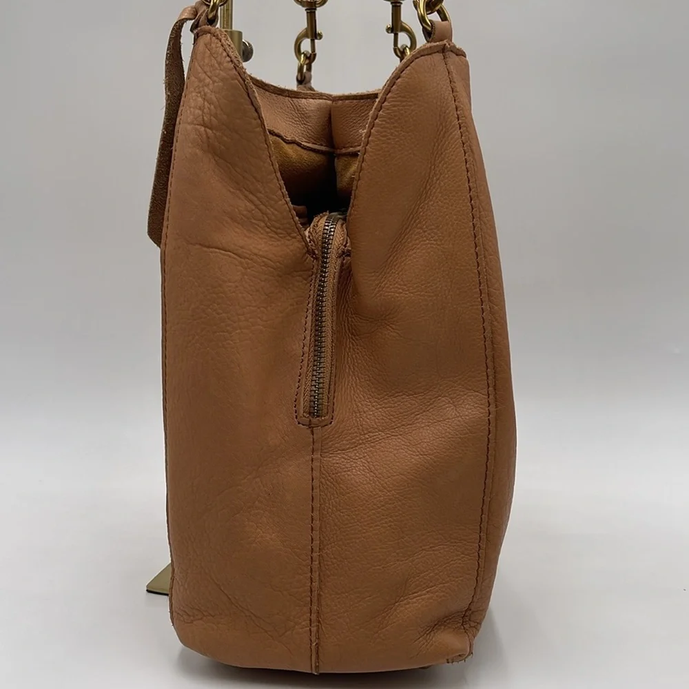 American Leather Co. Shoulder Bag - Caramel Brown 100% Leather - Double Straps - Picture 9 of 16